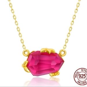 Pink Topaz Pendant Necklace